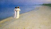 Peder Severin Kroyer Summer evening on Skagens Southern Beach oil